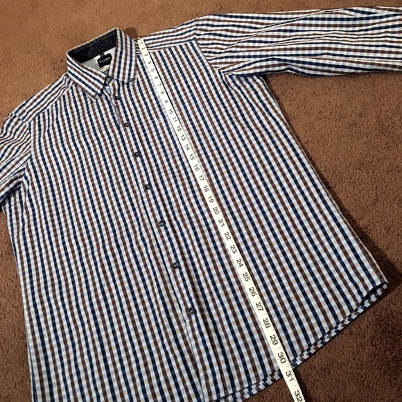 Olymp Novum Luxor Elbow Patch Checked Button Down - Picture 8 of 8